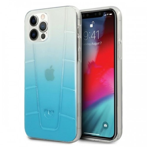 Mercedes MEHCP12LCLGBL iPhone 12 Pro Max 6,7" niebieski|blue hardcase Transparent Line image 1