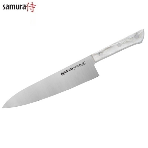 Samura Harakiri Acryl Кухонный нож Шефа 230mm с акриловой ручкой с AUS 8 кованной японской стали 58 HRC image 1