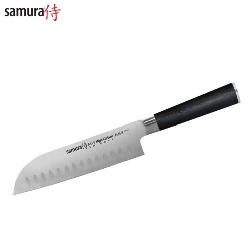 Samura MO-V Кухонный нож Santoku 7"/180mm из AUS 8 Японской стали 59 HRC image 1