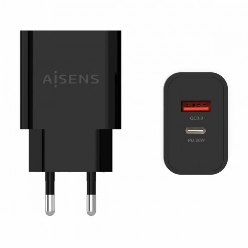 Wall Charger Aisens A110-0682 20 W Black (1 Unit) image 1