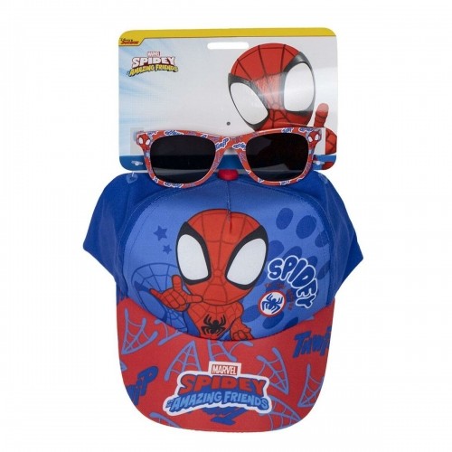 Set of cap and sunglasses Spidey Blue (51 cm) 2 Pieces Red image 1
