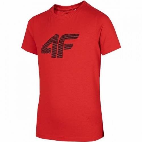 Child's Short Sleeve T-Shirt 4F Melange Red image 1