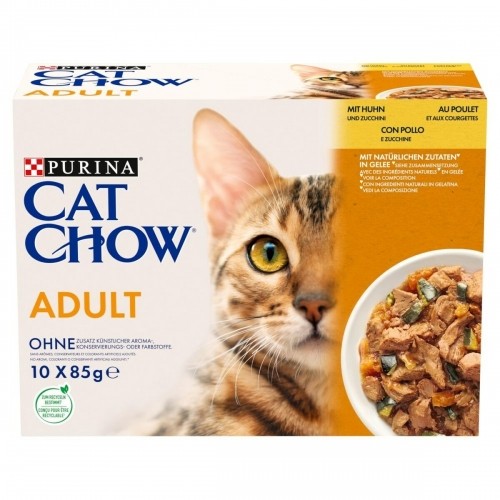 Kaķu barība Purina Cat Chow Cālis Cukini 10 x 85 g image 1