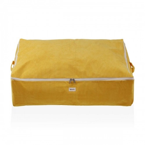 Storage Box Versa Corduroy 50 x 20 x 70 cm Yellow image 1