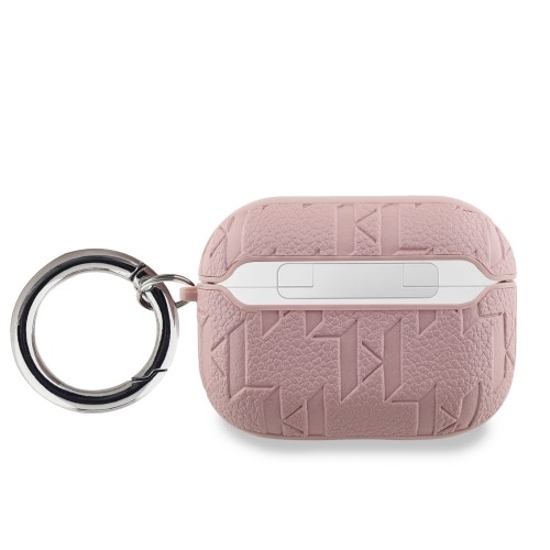 Karl Lagerfeld PU Embossed Karl Head Case for AirPods Pro Pink image 1