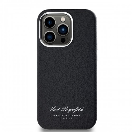 Karl Lagerfeld Grained PU Hotel RSG Case for iPhone 14 Pro Max Black image 1