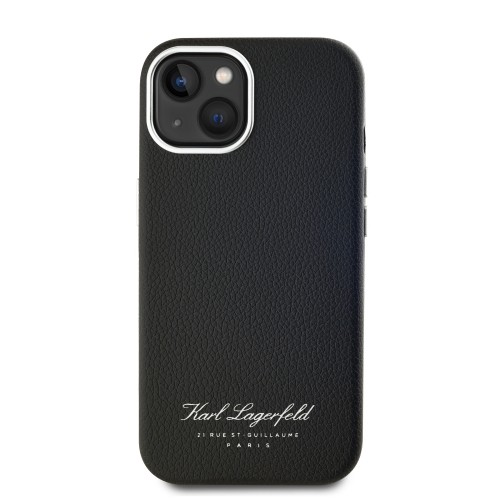 Karl Lagerfeld Grained PU Hotel RSG Case for iPhone 14 Black image 1