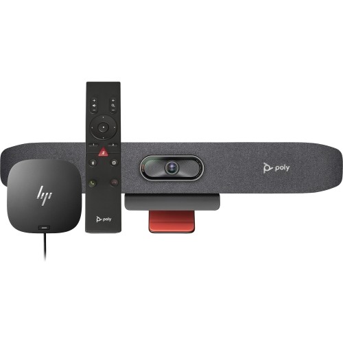 Poly Studio R30 USB-Videobar, Fernbedienung und HP Dockingst. G5 4K-Kamera, 120-Grad-Sichtfeld, Plug & Play Videokonferenzlösung image 1