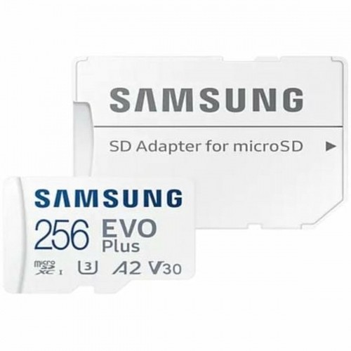 Micro SD Memory Card with Adaptor Samsung EVO Plus 2023 256 GB image 1