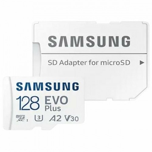 Micro SD Memory Card with Adaptor Samsung EVO Plus 2023 128 GB image 1