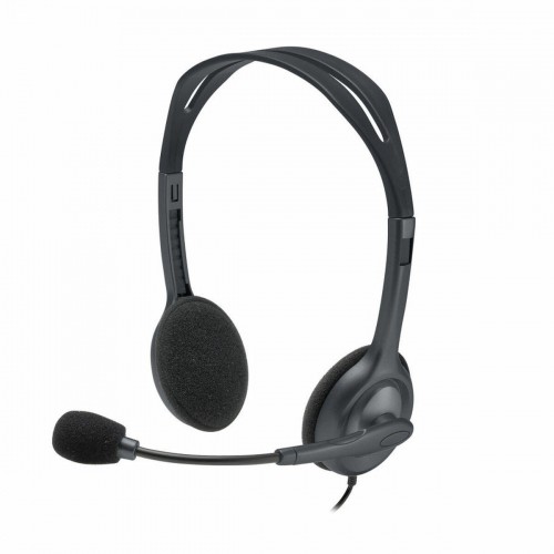 Headphones with Headband Logitech H111 Black Grey image 1