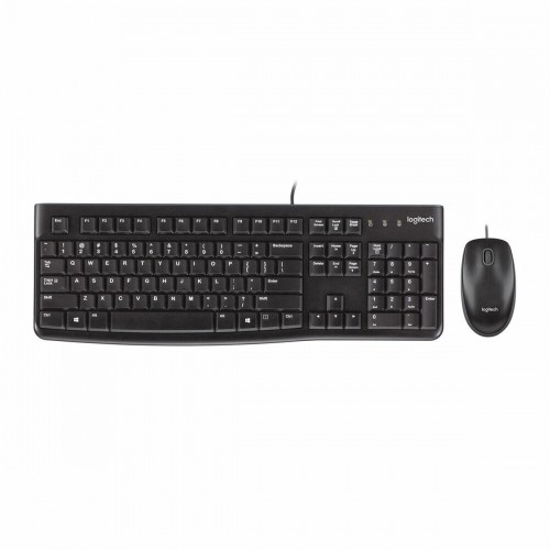 Keyboard and Mouse Logitech MK120 QWERTZ Black German image 1