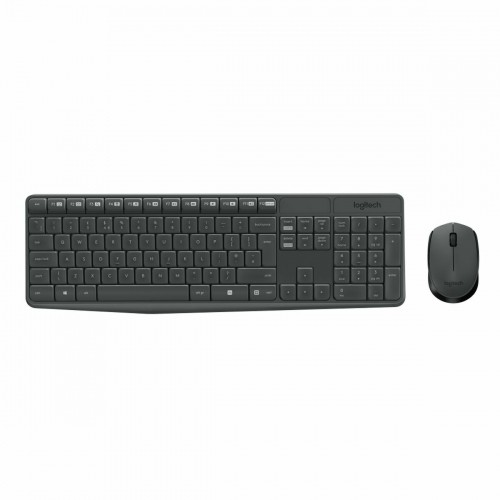 Klaviatūra un Pele Logitech MK235 Melns Pelēks Antracīts Vācu QWERTZ image 1