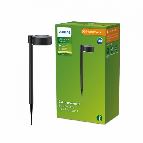 Solar garden lights Philips Vynce 1,5 W 11,2 x 14,2 x 54 cm Black Plastic Circular (2700 K) (Soft green) (1 Unit) image 1