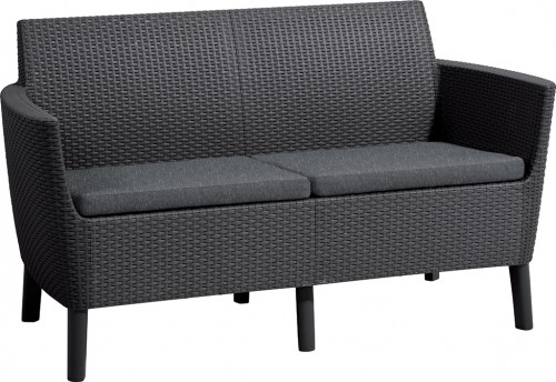 Keter Dārza dīvāns divvietīgs Salemo 2 Seater Sofa pelēks image 1