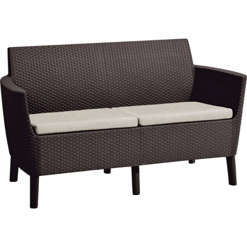 Keter Dārza dīvāns divvietīgs Salemo 2 Seater Sofa brūns image 1