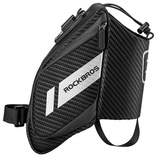 Rockbros C32BK saddle bag 1.5 l with water bottle pocket - black image 1