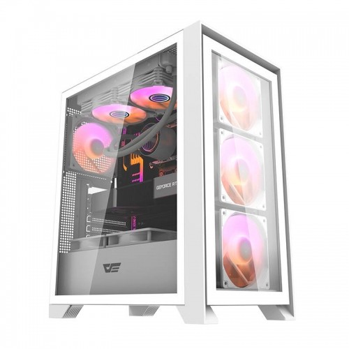 Computer case Darkflash DRX70 GLASS + 4 RGB fans (white) image 1