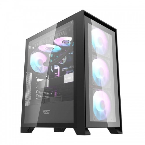 Computer case Darkflash DRX70 GLASS + 4 RGB fans (black) image 1