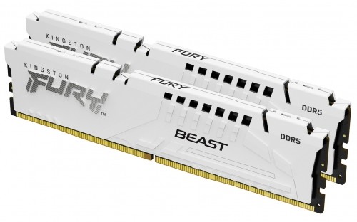 Kingston Technology FURY Beast 32GB 5200MT/s DDR5 CL40 DIMM (Kit of 2) White XMP image 1