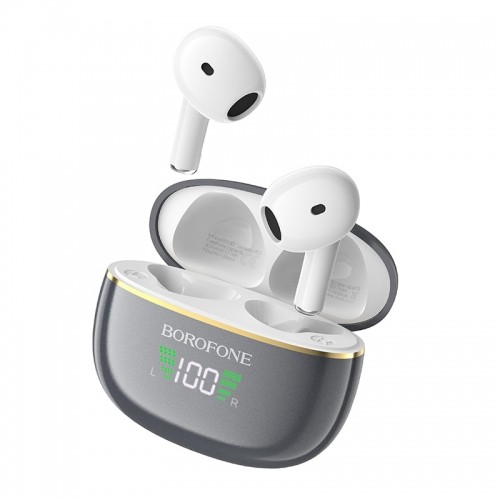 OEM Borofone TWS Bluetooth Earphones BW30 Cheerful Grey image 1