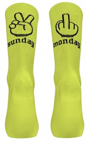 Velo zeķes Northwave Sunday Monday yellow fluo image 1