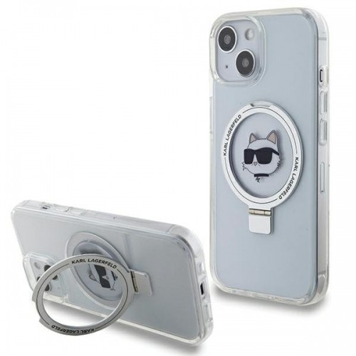 Karl Lagerfeld Ring Stand Choupette Head MagSafe Back Case Защитный Чехол для Apple iPhone 15 image 1