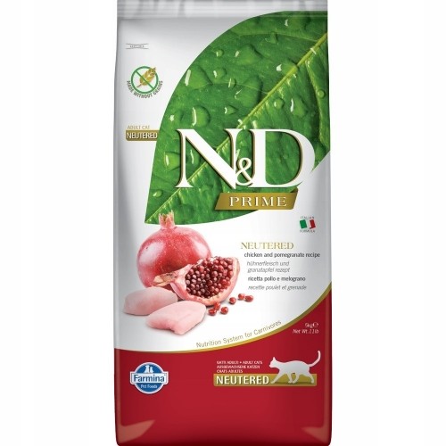 FARMINA N&D Prime Cat Neutered Chicken&Pomegranate - Dry Cat Food - 5 kg image 1