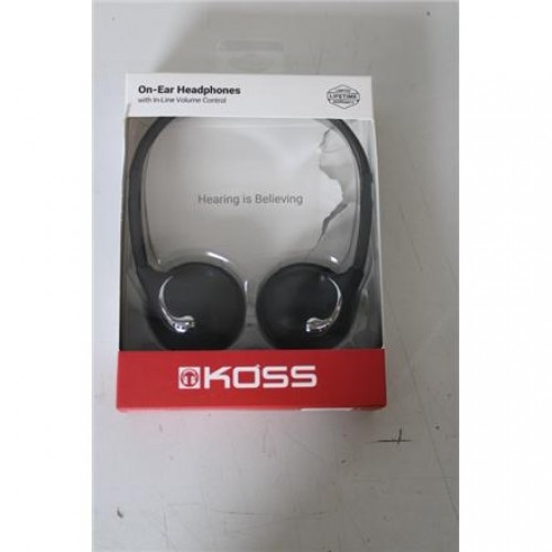 SALE OUT. Koss KPH25 Headphones, On-Ear, Wired, Black, DAMAGED PACKAGING | Headphones | KPH25k | Wired | On-Ear | DAMAGED PACKAGING | Black image 1