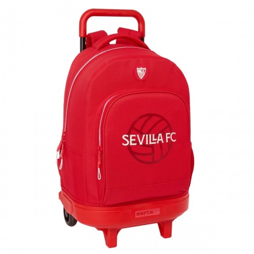 School Rucksack with Wheels Sevilla Fútbol Club Red 33 x 45 x 22 cm image 1