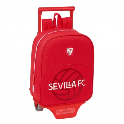 School Rucksack with Wheels Sevilla Fútbol Club Red 22 x 27 x 10 cm image 1