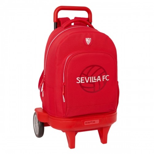School Rucksack with Wheels Sevilla Fútbol Club Red 33 x 45 x 22 cm image 1