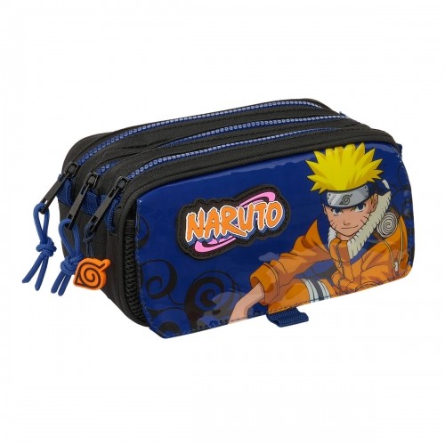 Тройной пенал Naruto Ninja Синий Чёрный 21,5 x 10 x 8 cm image 1