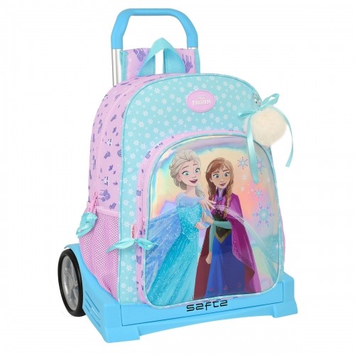 Школьный рюкзак с колесиками Frozen Cool days Фиолетовый Небесный синий 33 x 42 x 14 cm image 1