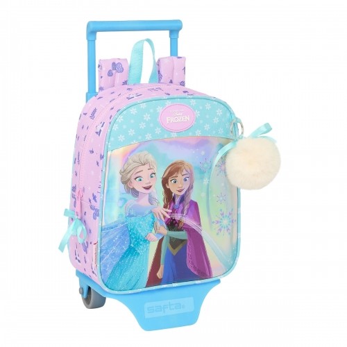 Школьный рюкзак с колесиками Frozen Cool days Фиолетовый Небесный синий 22 x 27 x 10 cm image 1