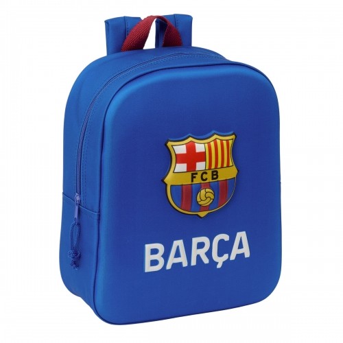 School Bag F.C. Barcelona Navy Blue 22 x 27 x 10 cm 3D image 1