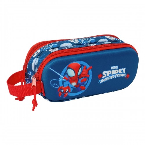 Double Carry-all Spider-Man Red Navy Blue 21 x 8 x 6 cm 3D image 1