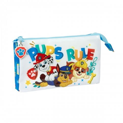 Trīsvietīgs futrālis The Paw Patrol Pups rule Zils 22 x 12 x 3 cm image 1