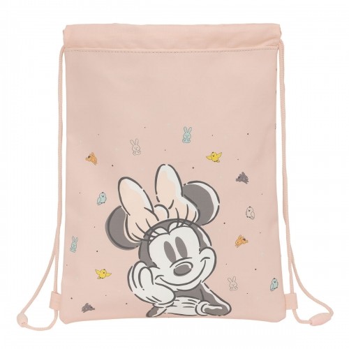 Backpack with Strings Minnie Mouse Baby Pink 26 x 34 x 1 cm image 1