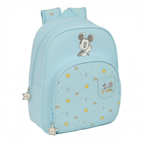 School Bag Mickey Mouse Clubhouse Baby Light Blue 28 x 34 x 10 cm image 1