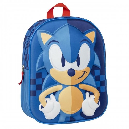 Школьный рюкзак Sonic Синий 25 x 31 x 10 cm image 1