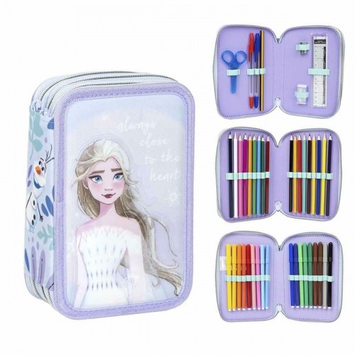 Triple Pencil Case Frozen Lilac 12,5 x 6,5 x 19,5 cm image 1