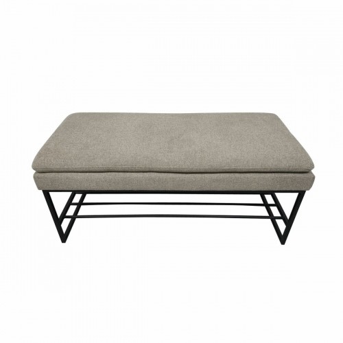 Foot-of-bed Bench DKD Home Decor Black Beige Polyester Iron (80 x 36 x 35 cm) image 1