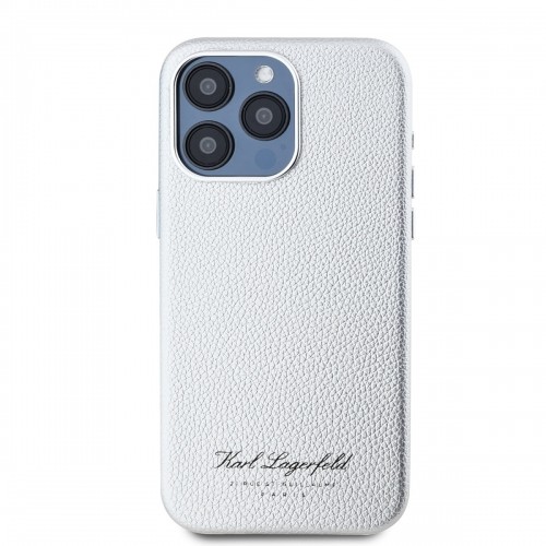 Karl Lagerfeld Grained PU Hotel RSG Case for iPhone 15 Pro Max Grey image 1