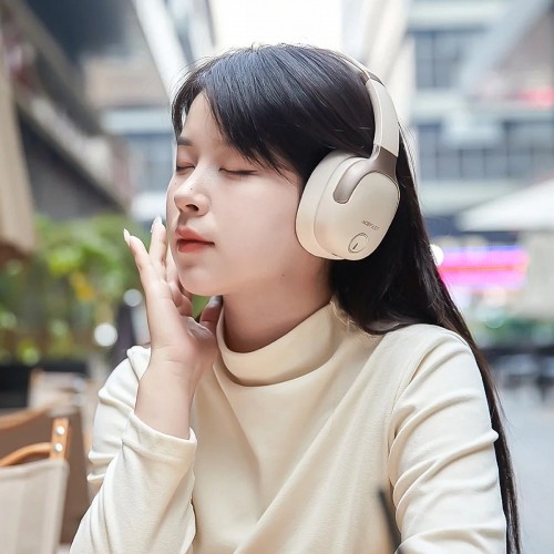 Acefast H2 on-ear wireless Bluetooth 5.3 ANC headphones - beige image 1