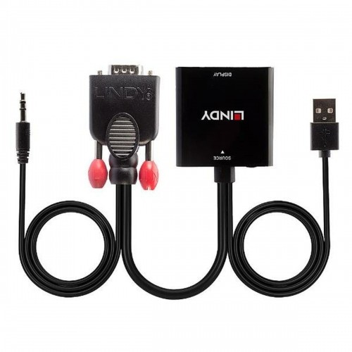 VGA uz HDMI Adapteris ar Audio LINDY 38284 Melns image 1