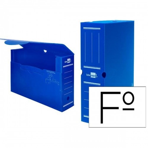 File Box Liderpapel DF05 Blue A4 (1 Unit) image 1