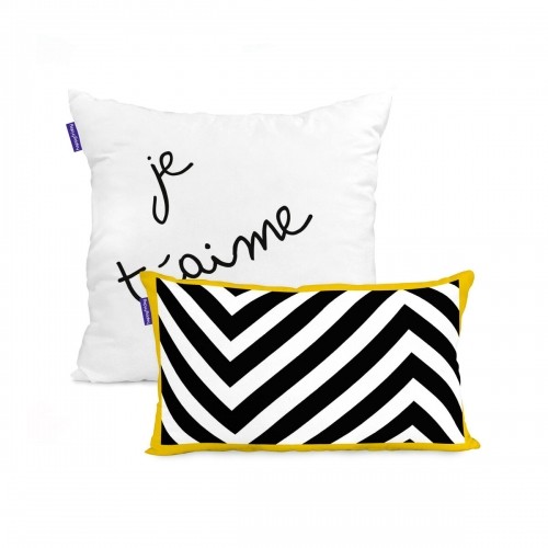 Cushion cover HappyFriday Blanc Star  Multicolour 2 Pieces image 1