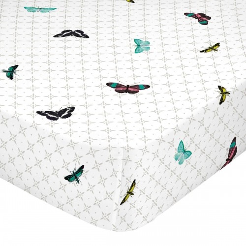 Fitted sheet HappyFriday Birds of paradise Multicolour 180 x 200 x 32 cm image 1