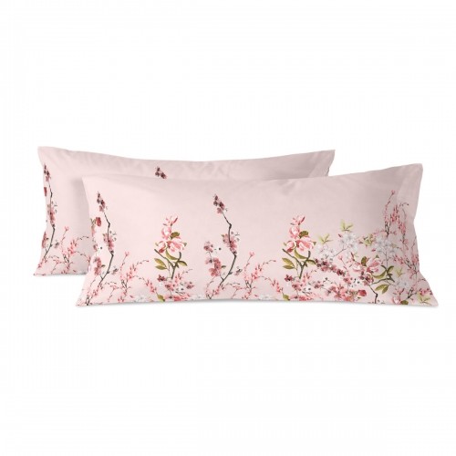 Pillowcase HappyFriday Chinoiserie rose Multicolour 45 x 110 cm (2 Units) image 1